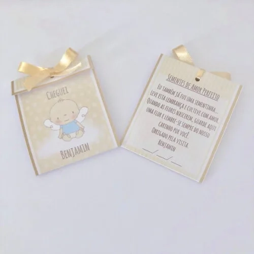 Lembrancinha Maternidade Sachê Sementinha Anjinho