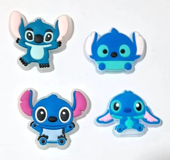 Aplique Stitch Florescente Emborracha Pacote com 4 Unidades