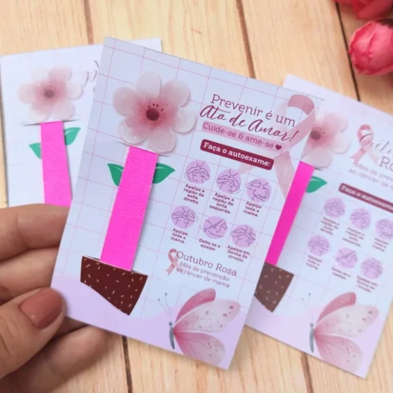 Card para Mini Lixa Outubro Rosa- Não Acompanha Mini Lixa