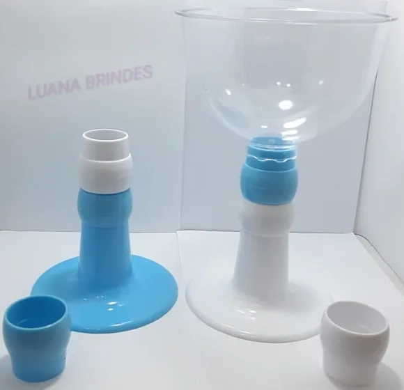 Bomboniere de acrílico com Tampa Azul - 1 unidade