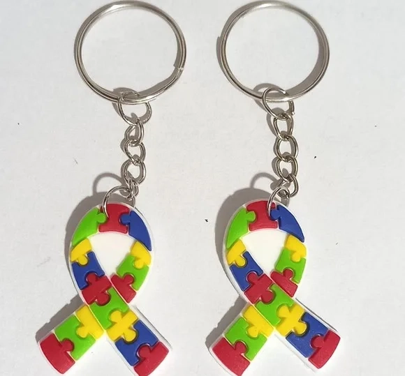Chaveiro Laço Símbolo Autismo - 6 Unidades