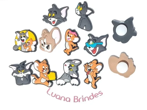 Tom e Jerry C/adaptador pra Crocs Pacotes com 10 Unidades