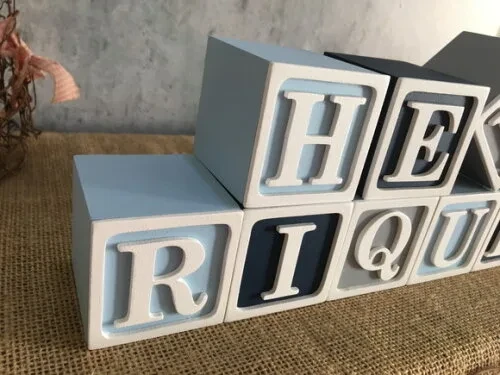 Cubos 6x6cm Ts Decoração Bebê e Infantil