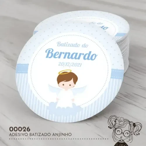 Adesivo Redondo Anjinho - 00026