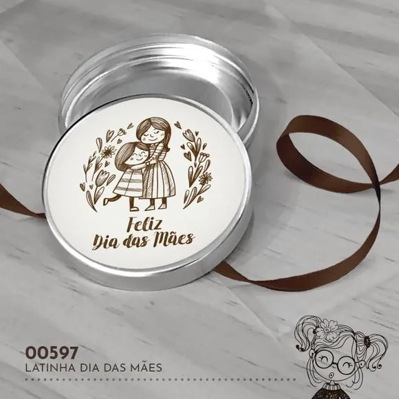 Latinha Adesivada Dia das Mães - 00597
