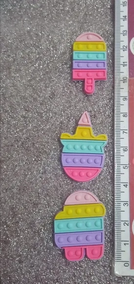 Chaveiro Pop It Variados Emborrachados -pct C/5unds