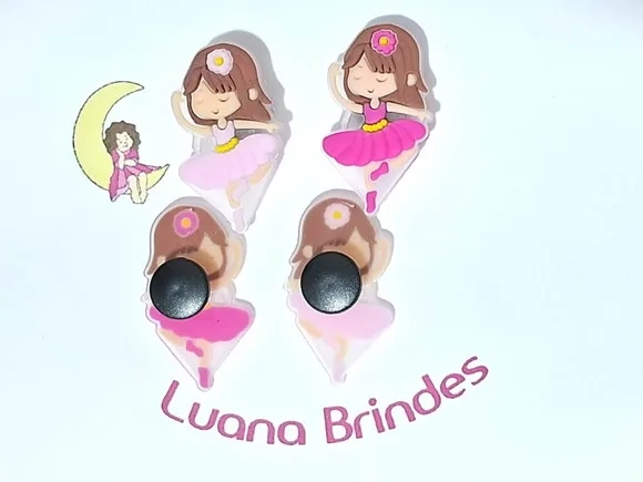 Pins de Crocs Bailarinas Emborrachado Pacote com 6 Unidades