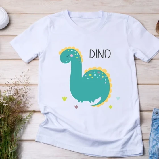 Camiseta Dino Infantil - Braquiossauro Fofo