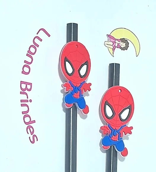 Lápis C/ponteira Homem Aranha Emborrachado 6 Unidades