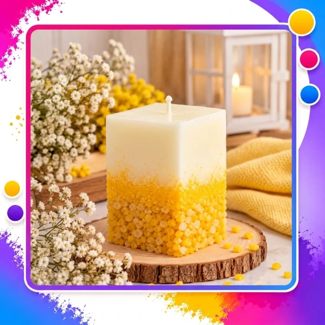Vela Aromática Artesanal Rosa com Acabamento Decorativo – Vela Perfumada Personalizada