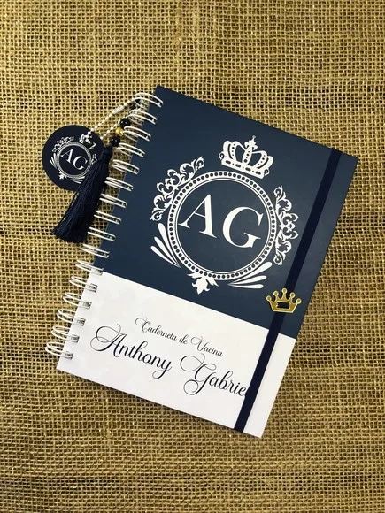 Caderneta de Saúde / Vacinação Personalizada - Azul e Branco