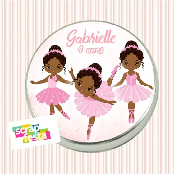 Latinhas Personalizadas Festa Bailarina Cute
