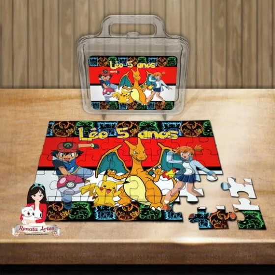 Quebra Cabeça na Maleta Pokemon