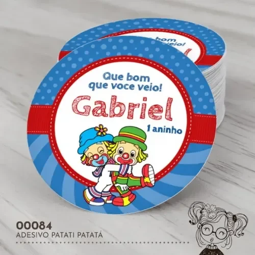 Adesivo Redondo Patati Patatá - 00084