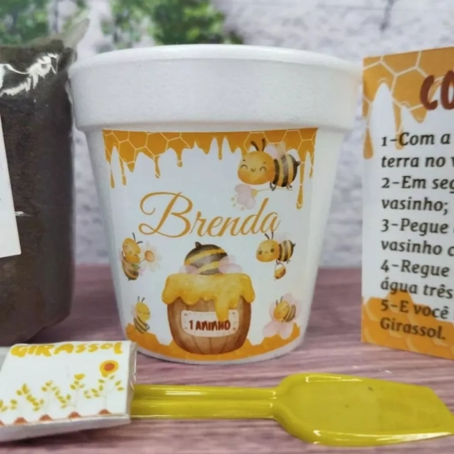 20 unidades Kit Jardinagem Abelhinha - Trabalhamos com qualquer tema