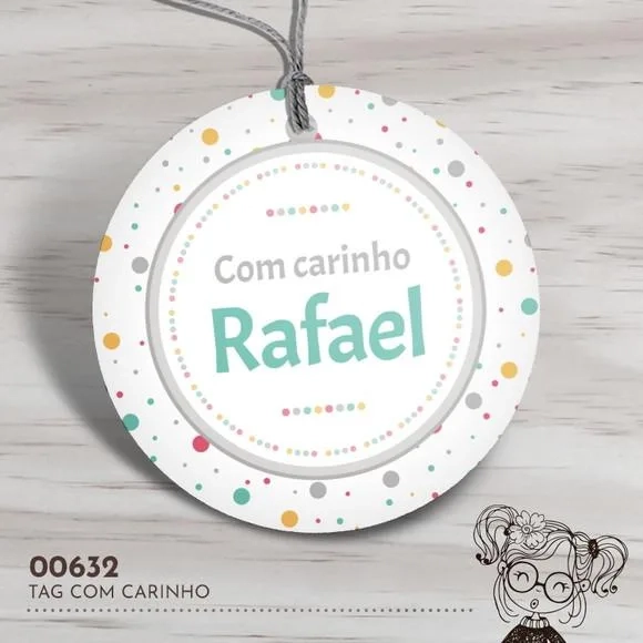 Tag Redonda com Carinho - 00632