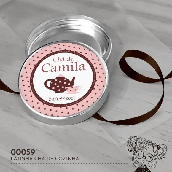 Latinha Adesivada Chá de Cozinha - 00059