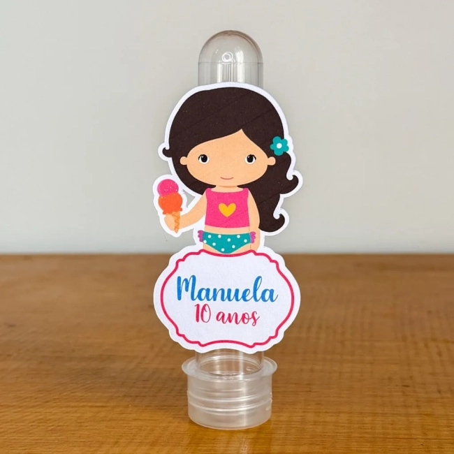 Apliques para Tubetes Personalizados POOL PARTY MENINA - Decoração de Festa | Lembrancinhas | Aniversário | Personalizados