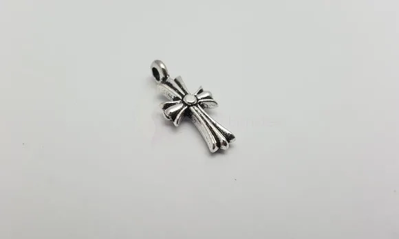 Pingente de Cruz Níquel com 1,8cm - 12 unidades