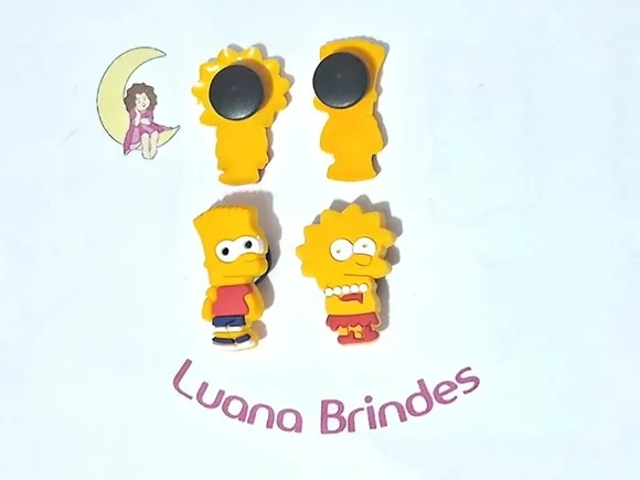 Pins de Crocs os Simpsons Emborrachado Pacote com 6 Unidades
