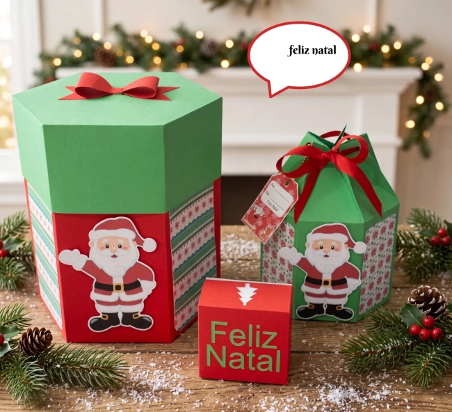 Kit Caixas Para Panetone - Arquivo de Corte