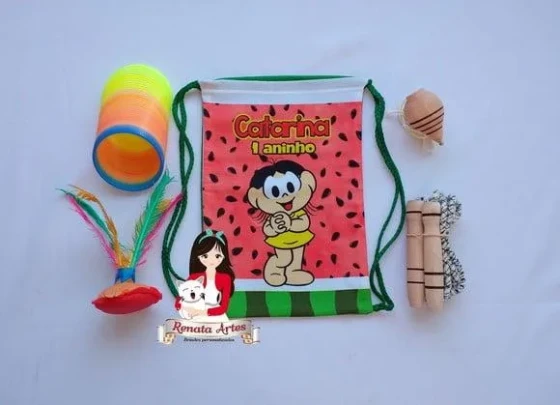 Mochila Boa Infância Personalizada Tema Melancia Magaly