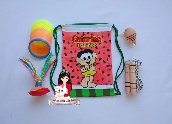 Mochila Boa Infância Personalizada Tema Melancia Magaly