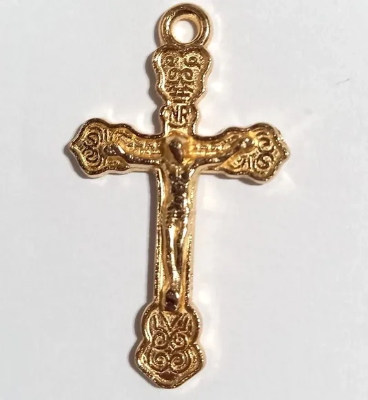 Pingente Crucifixo Dourado - 12 Unidades