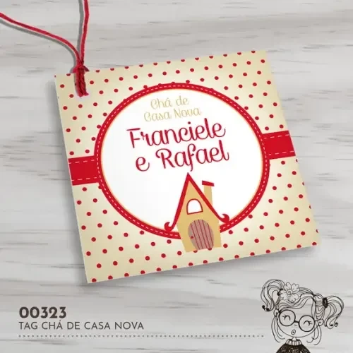 Tag Quadrada Chá de Casa Nova - 00323
