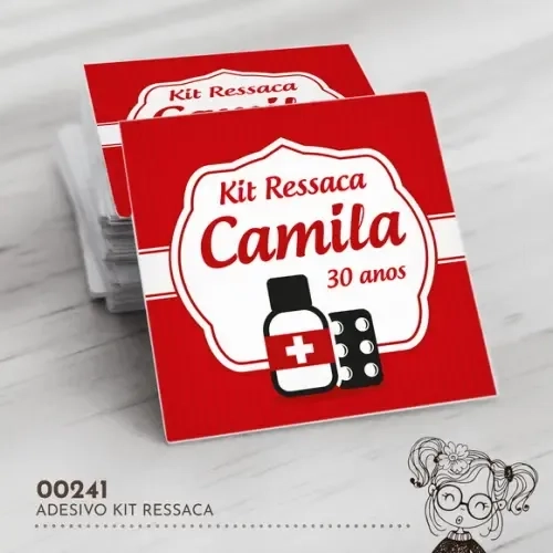 Adesivo Quadrado Kit Ressaca - 00241