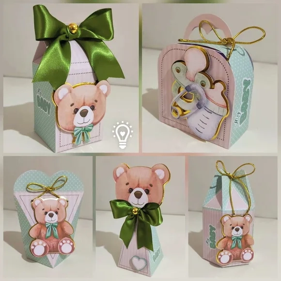 Kit 30 Lembrancinhas Chá de Bebê Verde