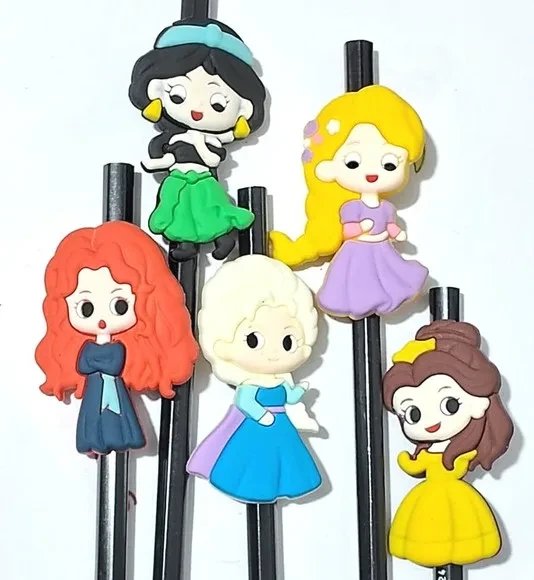 Lápis C/ponteira Princesas 5,5cm Pacote com 5 Unidades