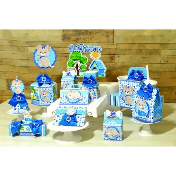 Kit 30 Lembrancinhas - Pet Azul