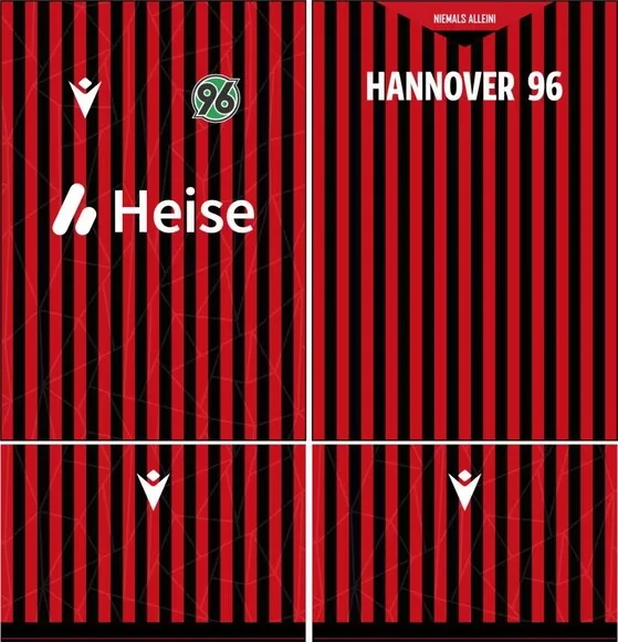 Arte Vetor Camisa Hannover 96 Local 2025-2026