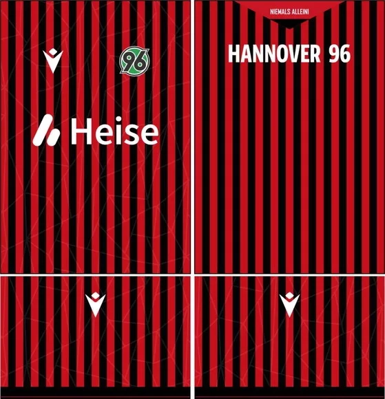 Arte Vetor Camisa Hannover 96 Local 2025-2026