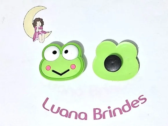 Pins de Crocs Keroppi e Kuromi Emborrachado 10 Unidades