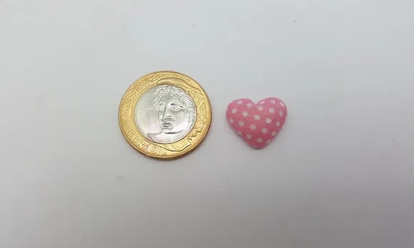 Aplique Coração de 1,5cm - Pacotes com 30 unidades