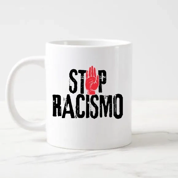 Kit Stop Racismo: Camiseta + Caneca para Eventos