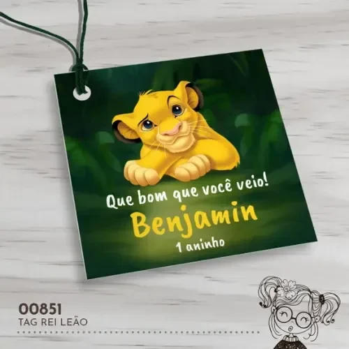 Tag Quadrada Rei Leão - 00851