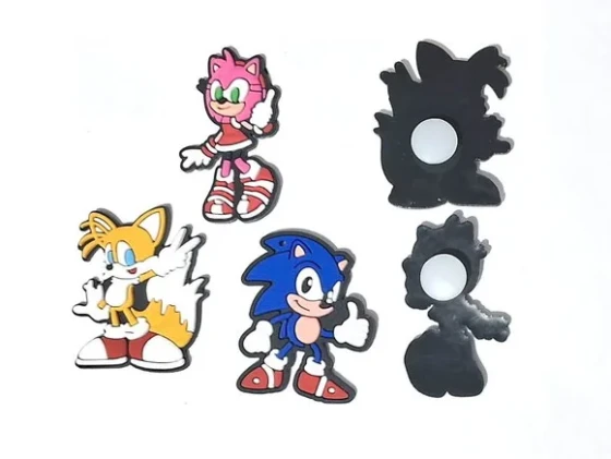 Turma do Sonic C/adaptador para Crocs Pacote com 6 Unidades