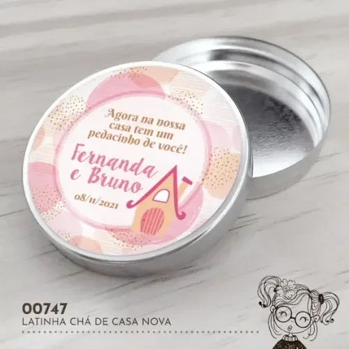 Latinha Adesivada Chá de Casa Nova - 00747