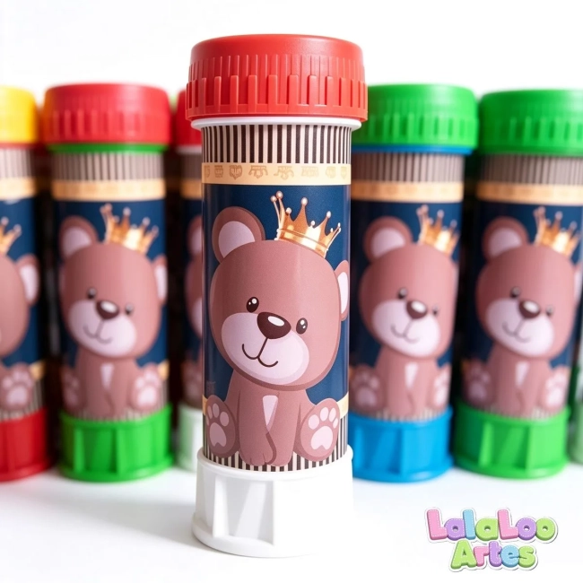 Bolha de Sabão Ursinho Príncipe Personalizado