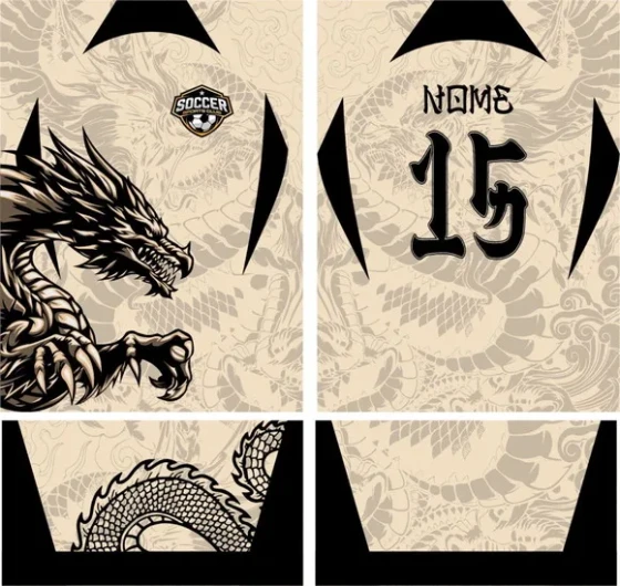 Arte Vetor Camisa Interclasse Dragão Irado Mod-167