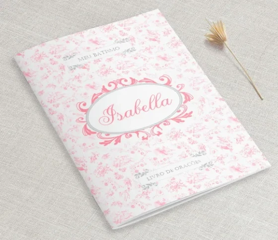 Livrinho De Orações Personalizado Toile Jouy