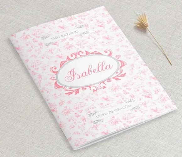 Livrinho De Orações Personalizado Toile Jouy