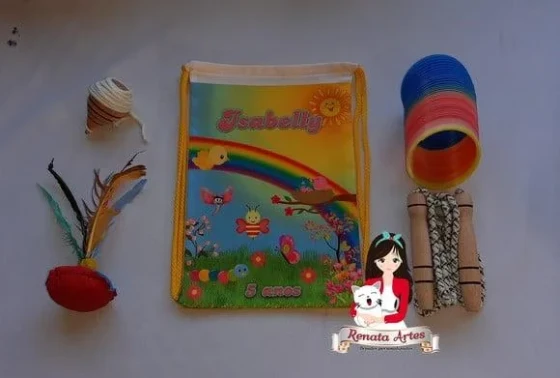 Mochila Boa Infância Personalizada Tema Jardim Encantado