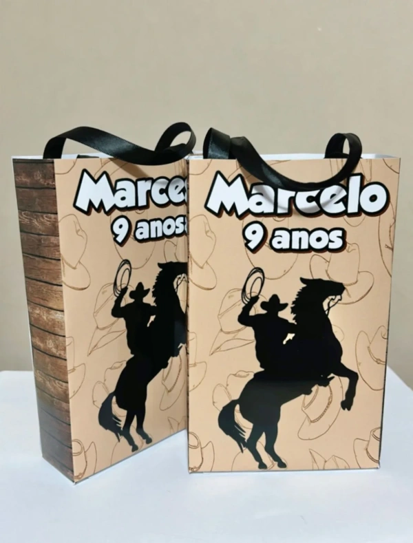 Sacolinhas Personalizada Boiadeiro Lembrancinhas Para Aniversário