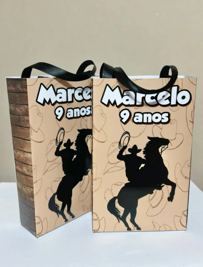 Sacolinhas Personalizada Boiadeiro Lembrancinhas Para Aniversário