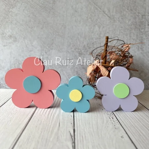 Jardim Trio de Flores Decoração Bebê