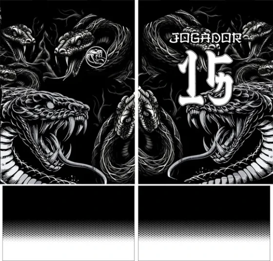 Arte Vetor Camisa Interclasse Serpente Mod-253